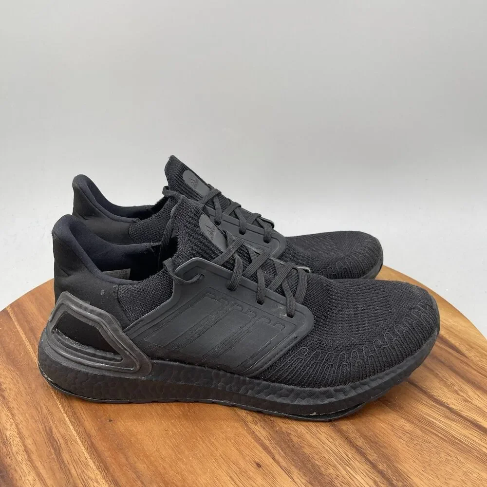 adidas Ultraboost 20 Shoes Mens Size 10.5 Triple Black Running Comfort Walking